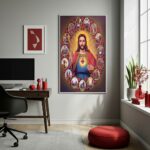 Quadro Fases Da Vida De Jesus Cristo - 70x50 cm