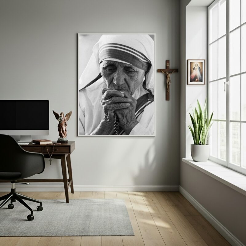 Quadro Foto Madre Teresa De Calcutá - 70x50 cm