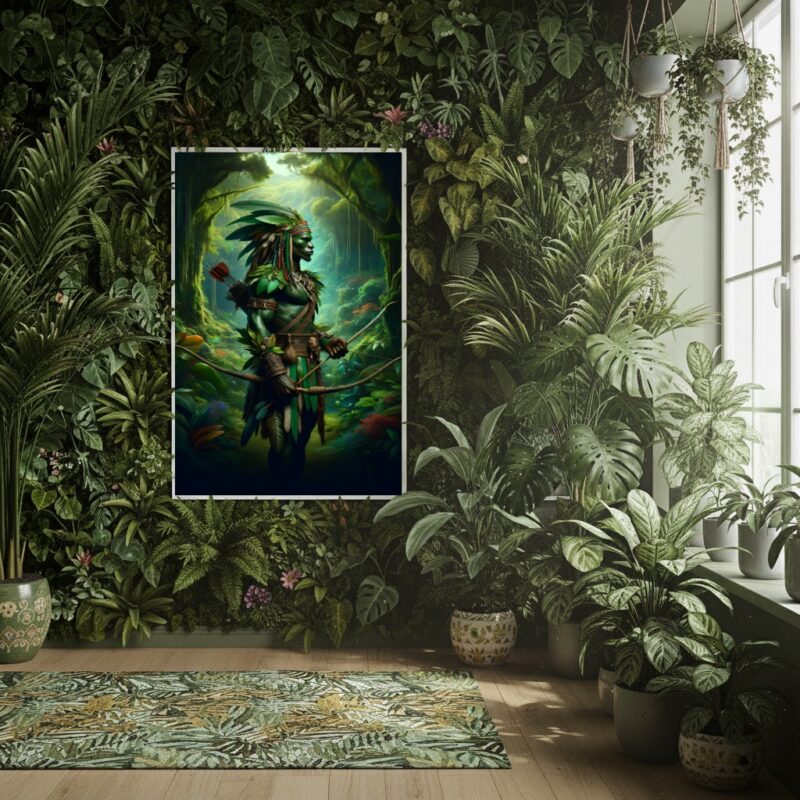 Quadro Guerreiro Oxóssi - 70x50 cm