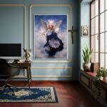 Quadro Haniel O Arcanjo do Amor e da Beleza Divina - 70x50cm