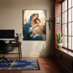 Quadro Maria Com Menino Jesus - 70x50 cm