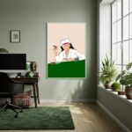 Quadro Maria Navalha Jogando Baralho - 70x50 cm