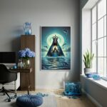 Quadro Decorativo Nossa Senhora Aparecida Mar - 70x50 cm