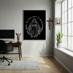 Quadro Nossa Senhora Das Graças Moderno Minimalista-70x50cm