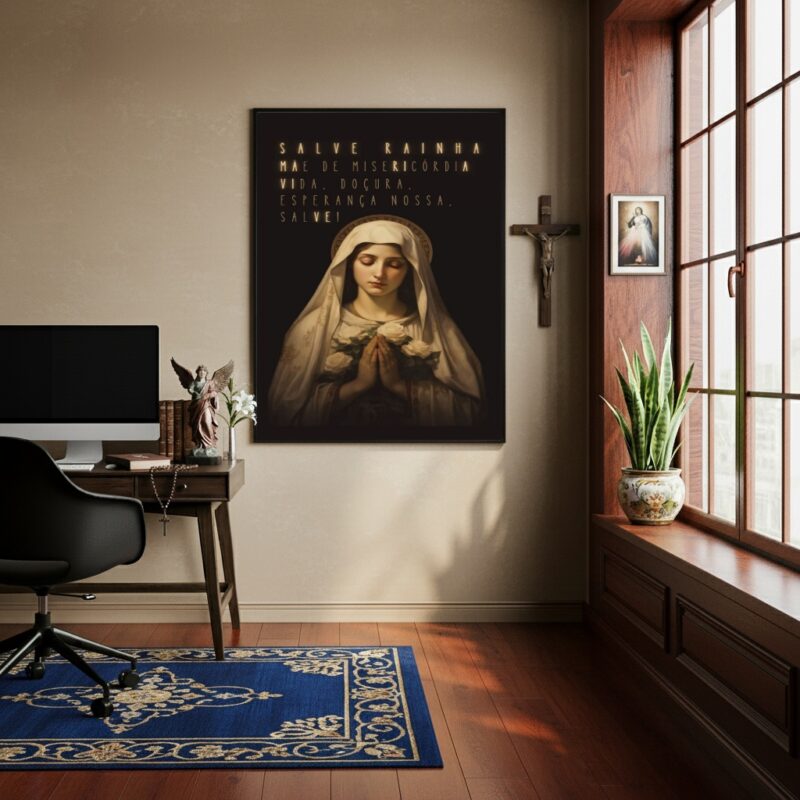 Quadro Nossa Senhora Salve Rainha - 70x50 cm