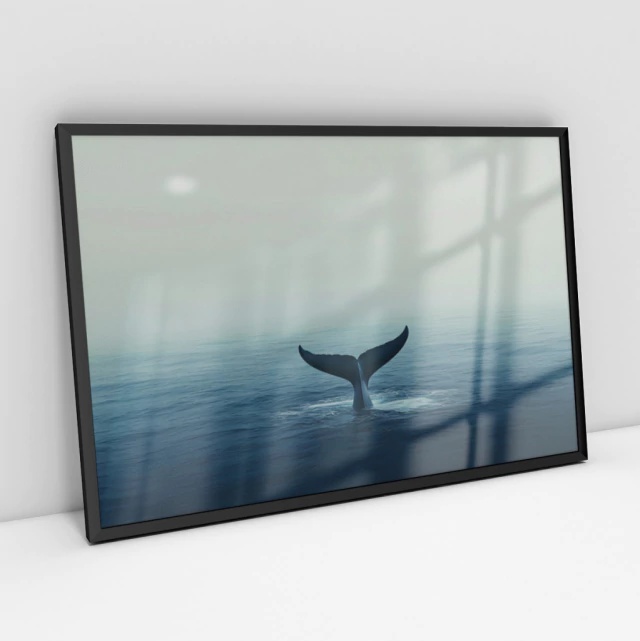 Quadro Oceano Fotografia Baleia - 50x70 Cm