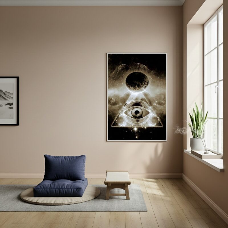 Quadro Olho que Tudo Vê ou Olho da Providência - 70x50cm