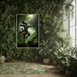 Quadro Oxossi Guerreiro Candomblé - 70x50 cm