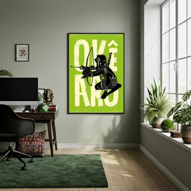 Quadro Poster Candomblé Oxóssi - 70x50 cm