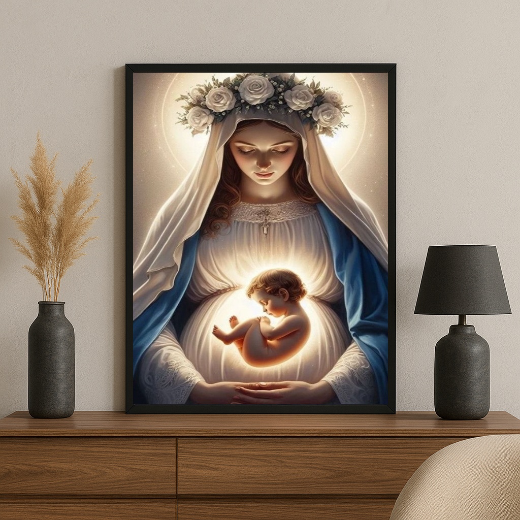 Quadro Religioso Católico Virgem Maria Gestante