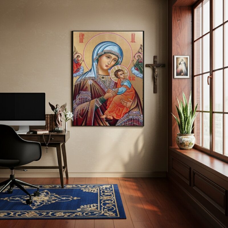 Quadro Sacro Nossa Senhora Perpétuo do Socorro - 70x50 cm