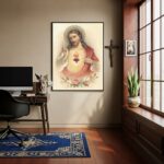 Quadro Sagrado Coração de Jesus Arte Sacra - 70x50 cm