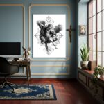 Quadro São Miguel Arcanjo Príncipe dos Exércitos - 70x50cm