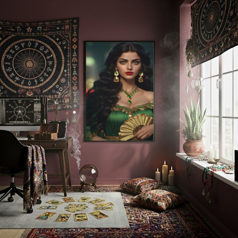 Quadro Umbanda Cigana Esmeralda - 70x50 cm