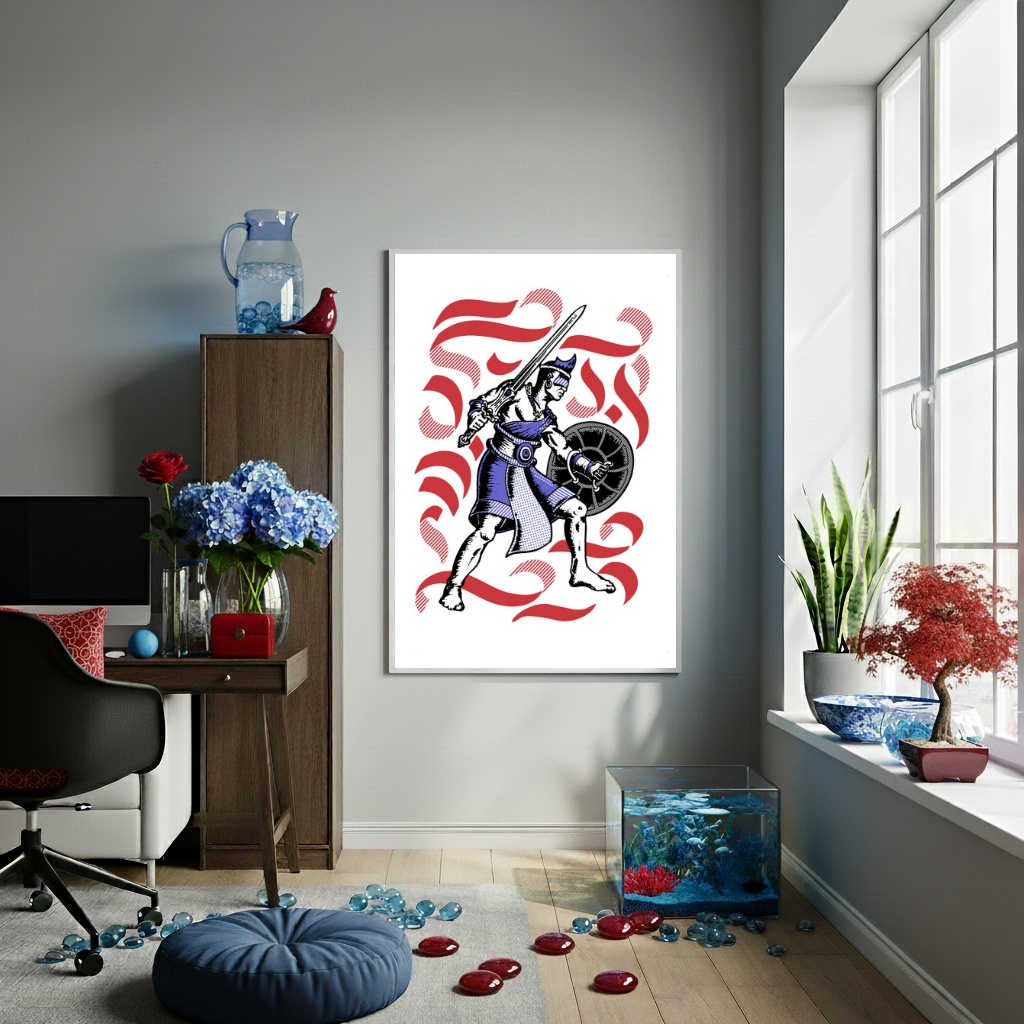Quadros Decorativo Ogum Fitas - 70x50 cm