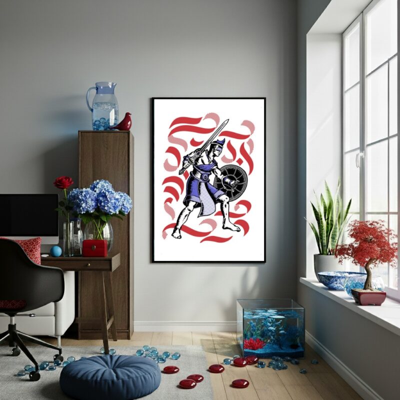 Quadros Decorativo Ogum Fitas - 70x50 cm