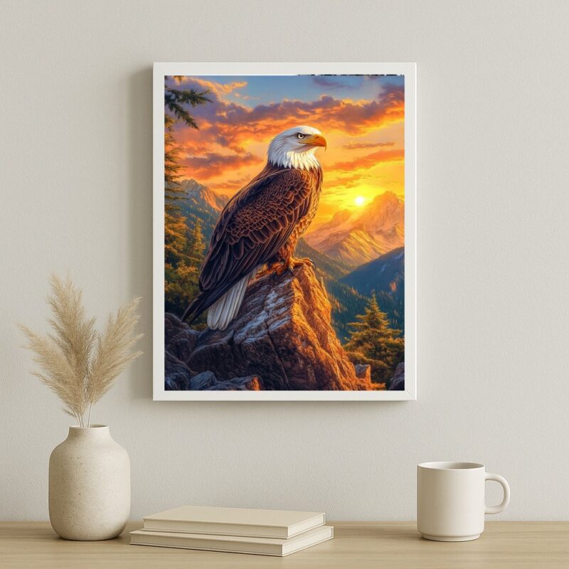 Quadro Arquétipo da Águia - Por do Sol