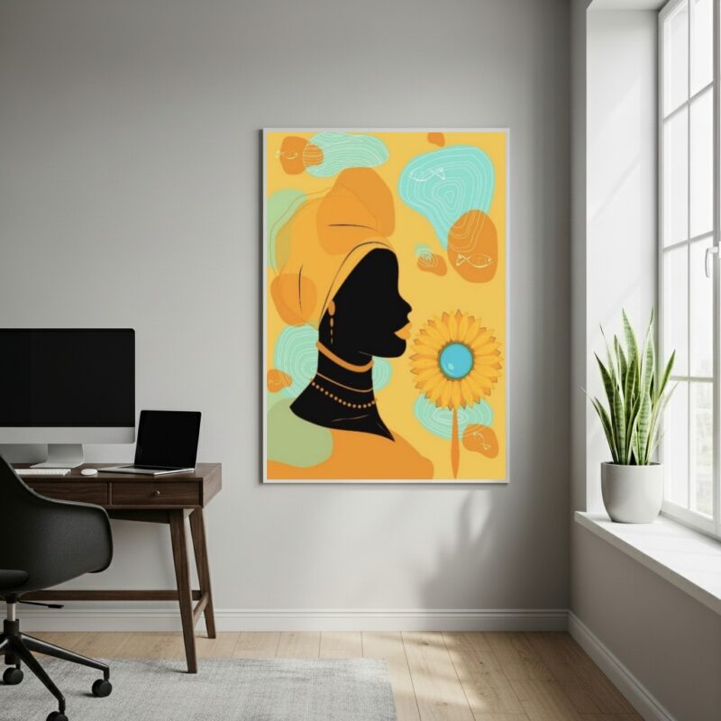 Quadro Arte de Oxum - A Divindade das Águas - 70x50cm