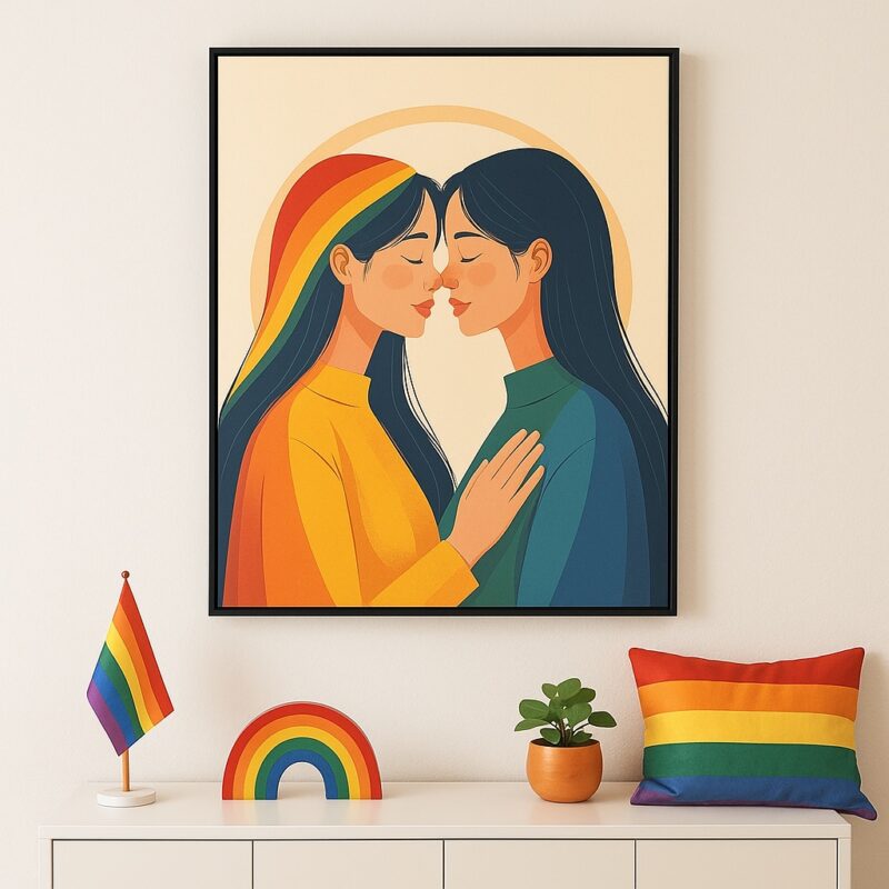Quadro Canvas Amor LGBT Lésbicas