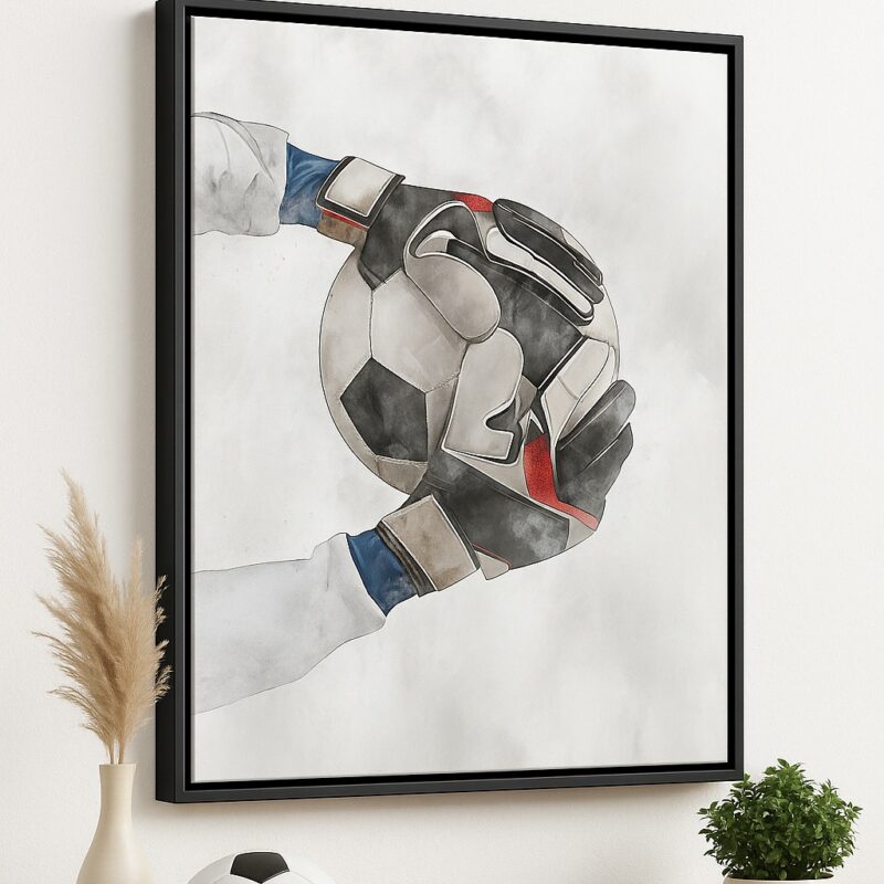 Quadro Canvas Aquarela Futebol Goleiro