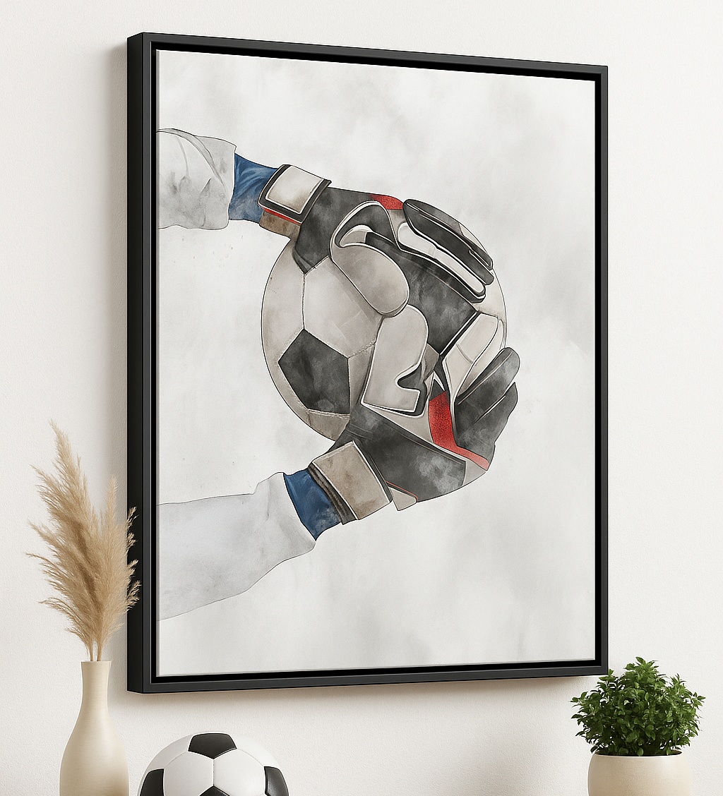 Quadro Canvas Aquarela Futebol Goleiro