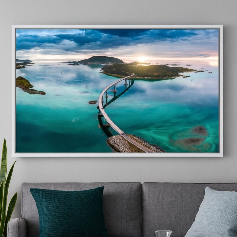Quadro Canvas Caminho Sobre O Mar - Travessia Ponte