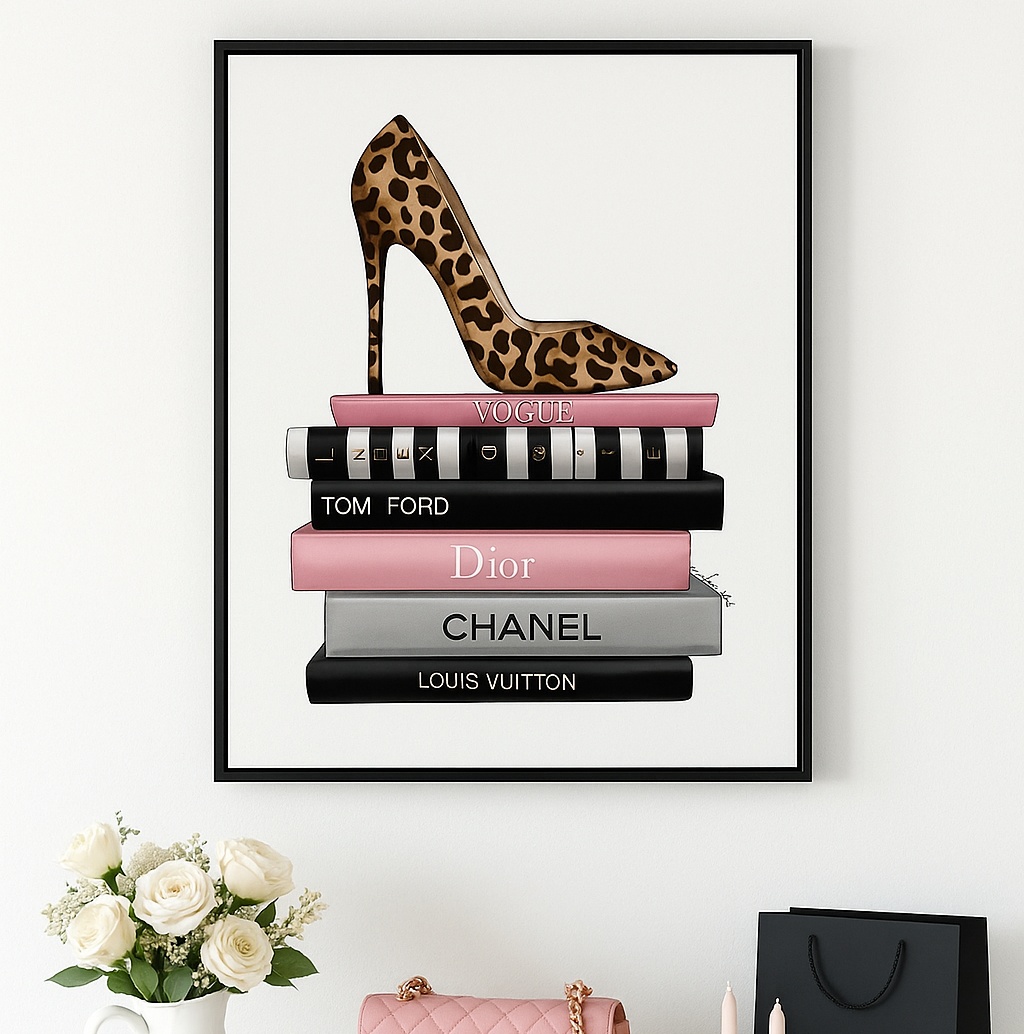 Quadro Canvas Closet Feminino Fashion Marcas Grifes