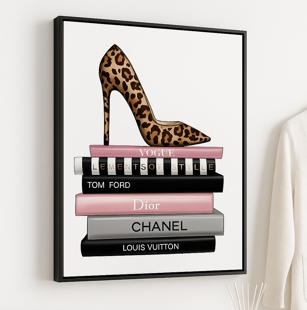 Quadro Canvas Closet Feminino Fashion Marcas Grifes - Imagem 4