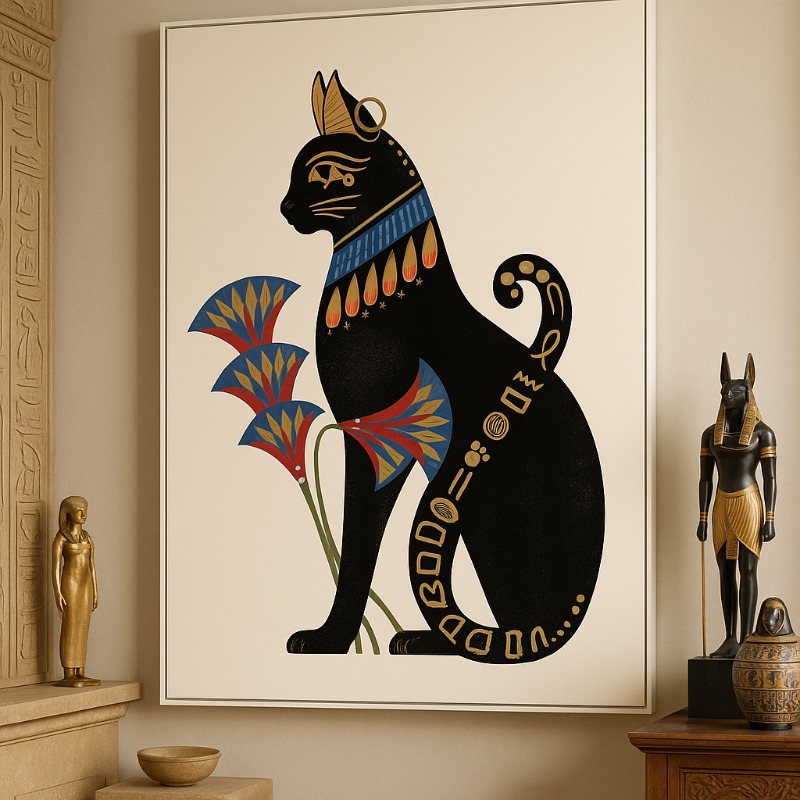Quadro Canvas Gato Egípcio Bastet