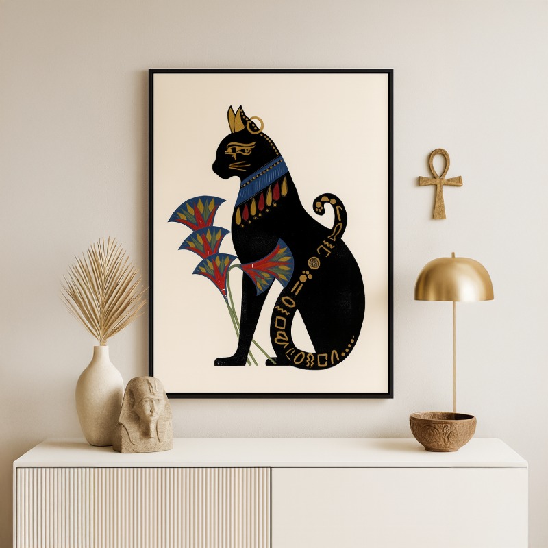 Quadro Canvas Gato Egípcio Bastet - Imagem 4