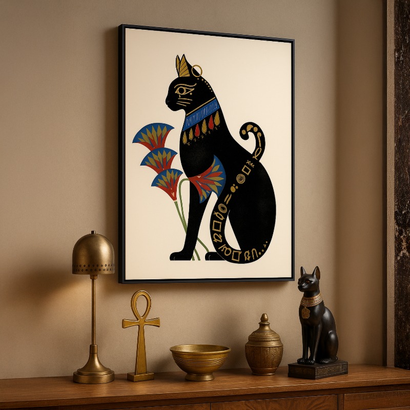 Quadro Canvas Gato Egípcio Bastet