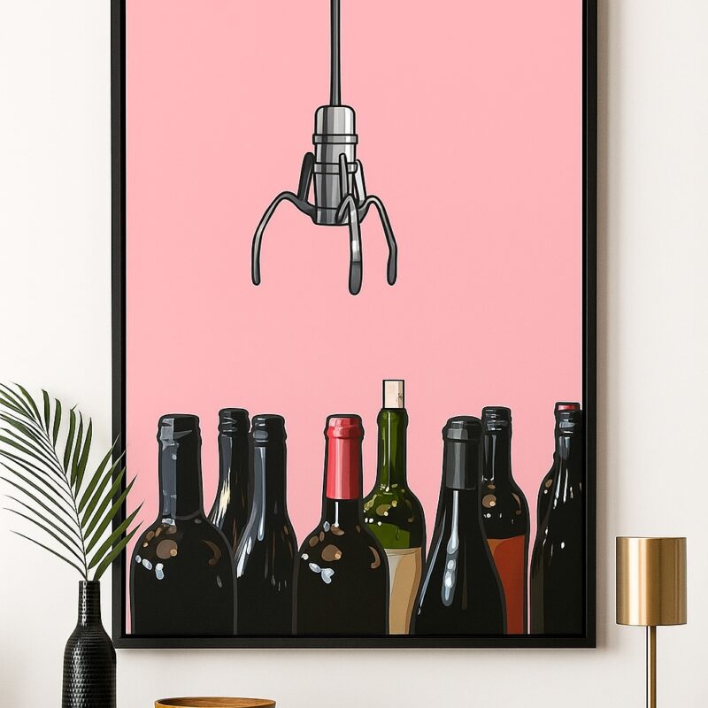 Quadro Canvas Máquina Pegar Vinho