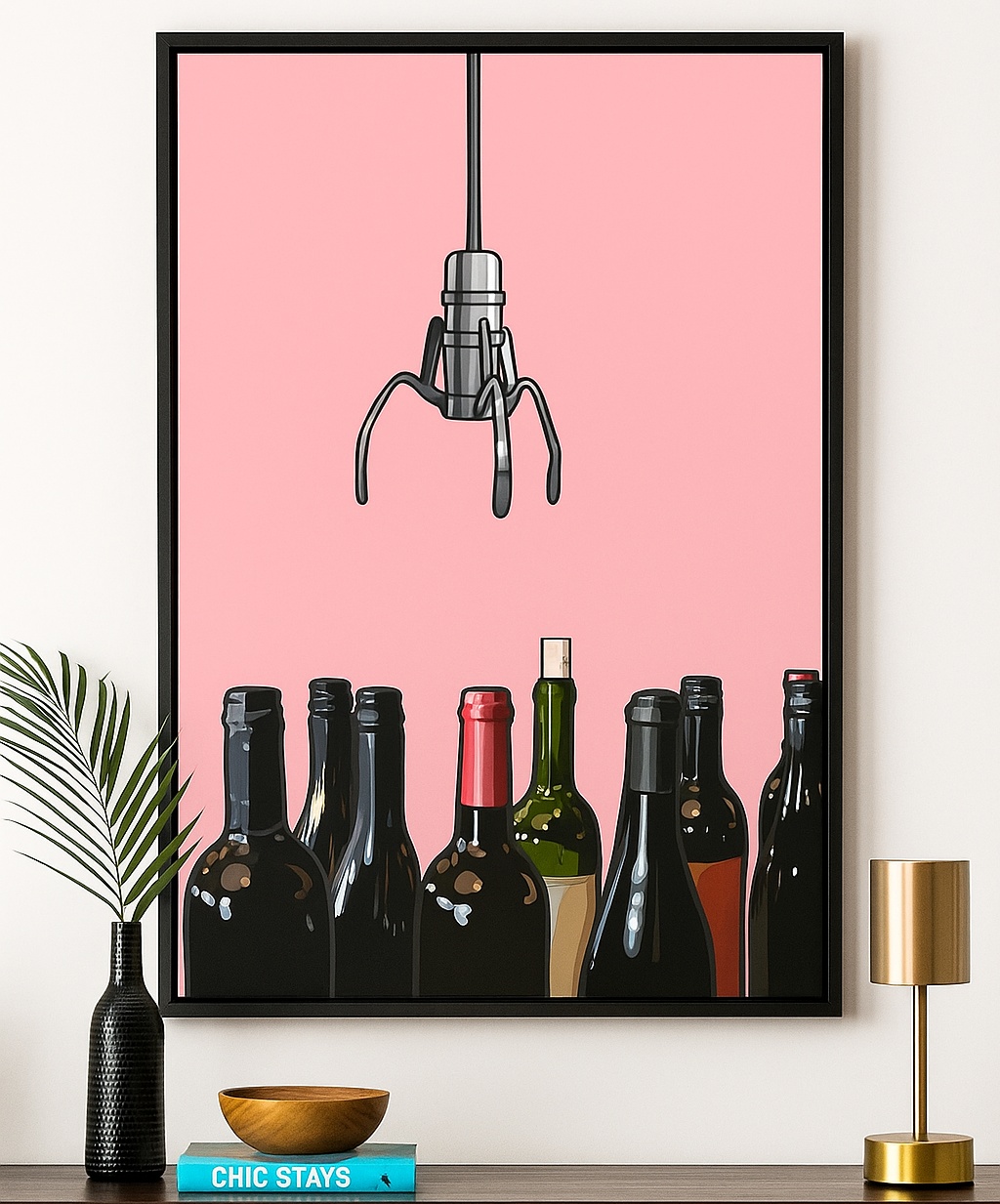 Quadro Canvas Máquina Pegar Vinho