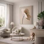 Quadro Canvas Neutro Flor Bege