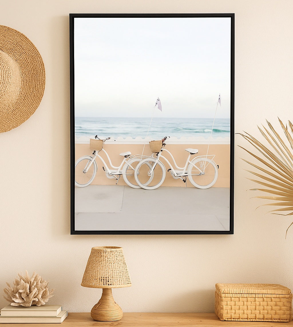 Quadro Canvas Praia Bicicletas a Beira Mar - Imagem 4