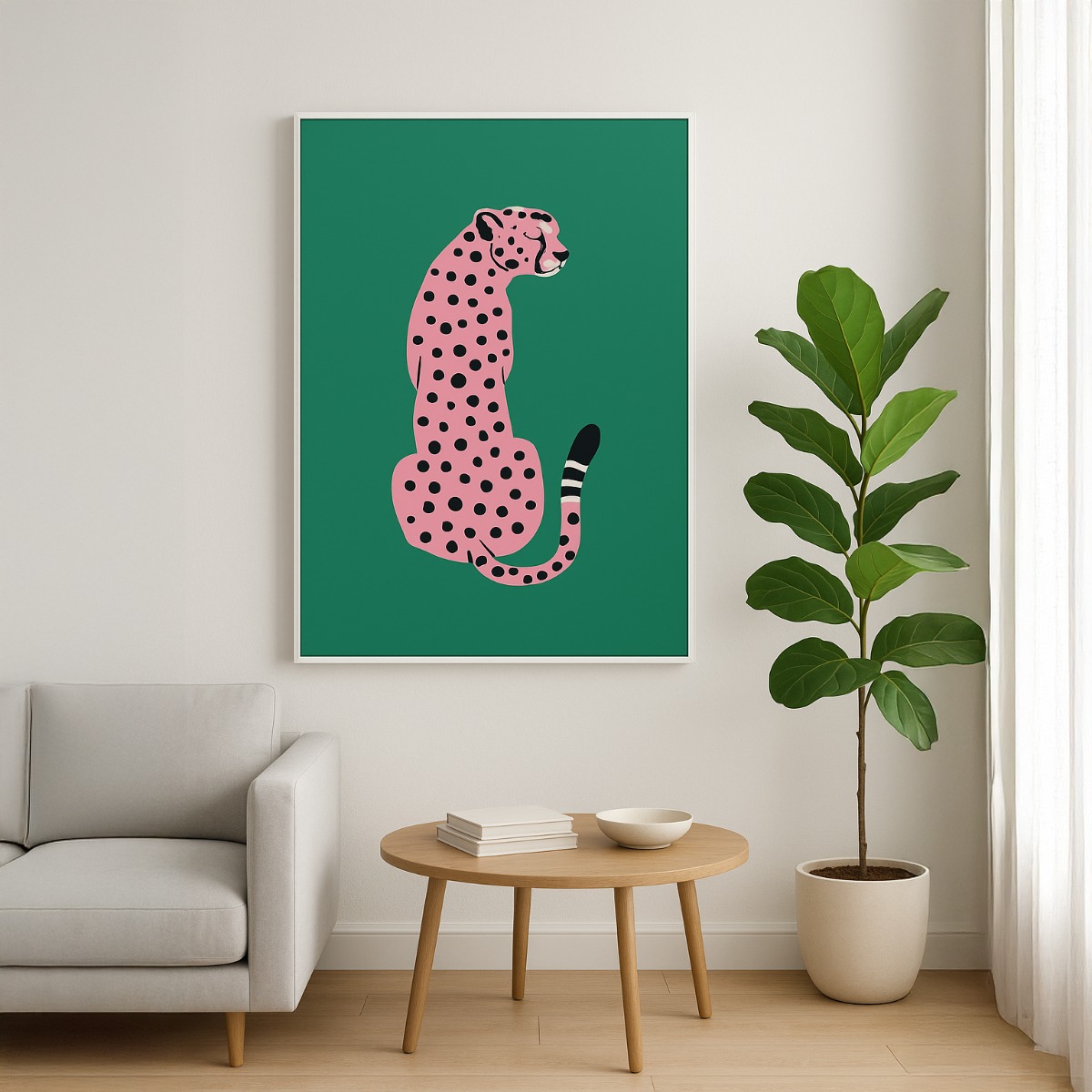 Quadro Canvas The Pink Leopard - Imagem 4