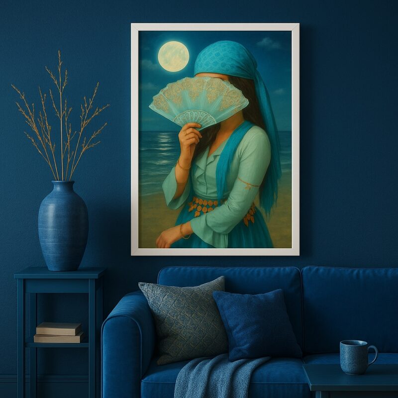 Quadro Cigana Da Praia - Azul
