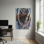 Quadro Conjunto de Contas de Orixás - Guias- 70x50cm