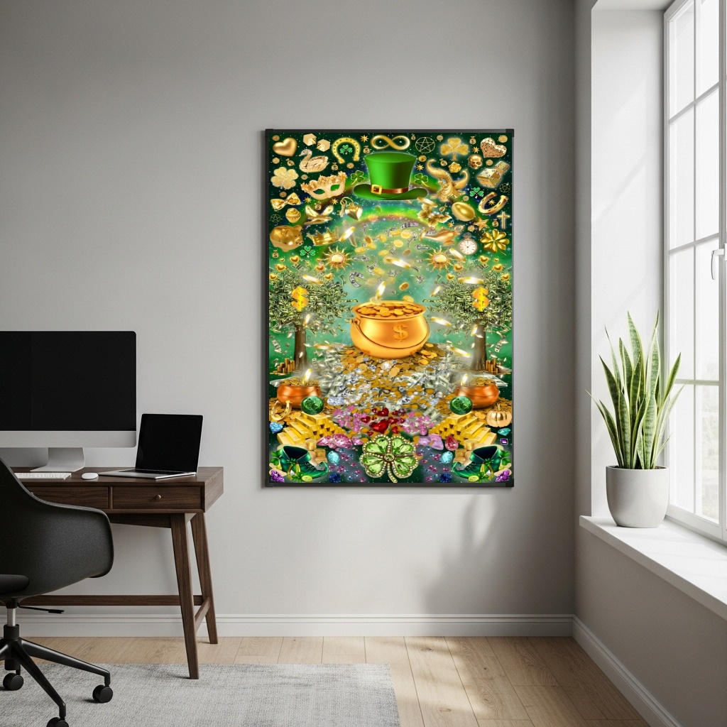 Quadro Decorativo Arquétipo da Riqueza - 70x50cm