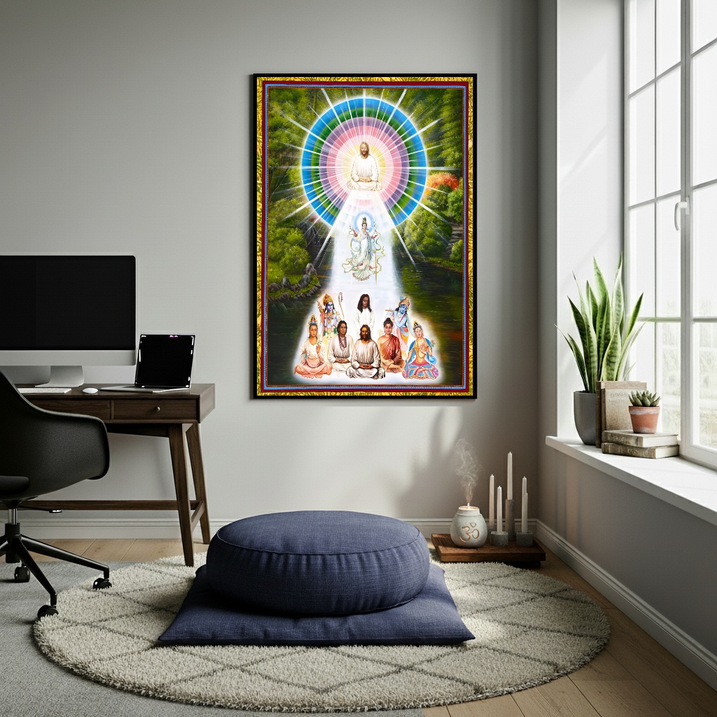Quadro Decorativo Arte Grande Fraternidade Branca - 70x50cm