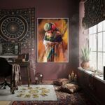Quadro Decorativo Arte Inspirada em Mulher Cigana - 70x50cm