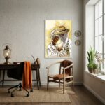Quadro Decorativo Arte Inspirada em Pretos Velhos - 70x50cm