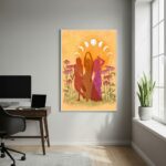 Quadro Decorativo Arte da Deusa Tríplice - 70x50cm