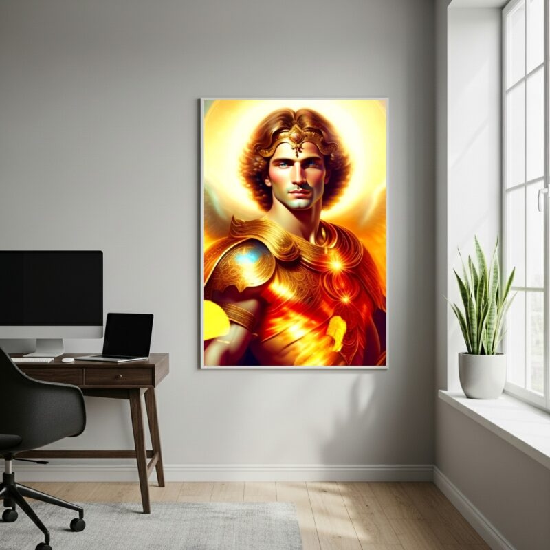 Quadro Decorativo Arte de Arcanjo Uriel - 70x50cm