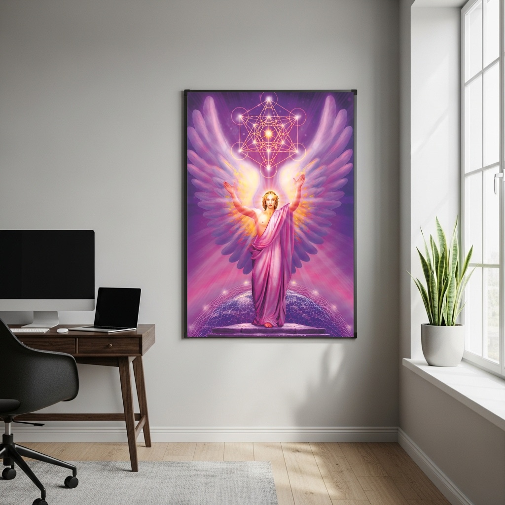 Quadro Decorativo Arte do Arcanjo Metatron - 70x50cm