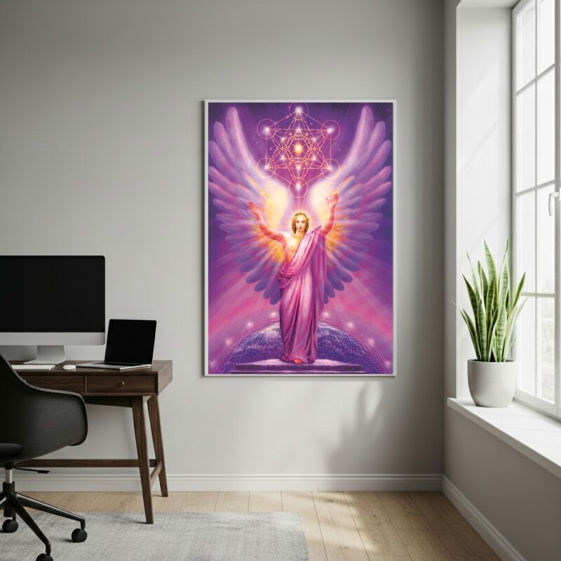 Quadro Decorativo Arte do Arcanjo Metatron - 70x50cm