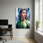 Quadro Decorativo Arte do Arcanjo Rafael - 70x50cm