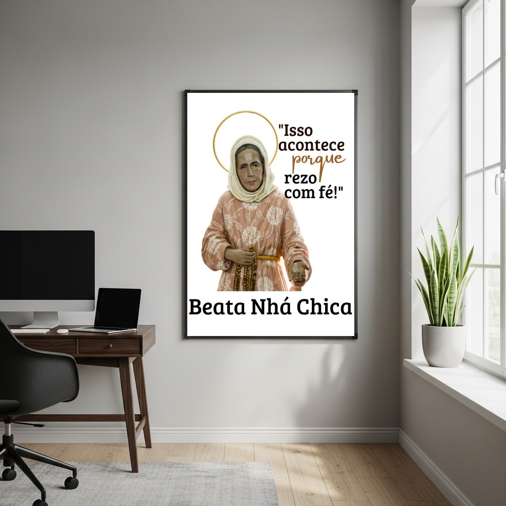 Quadro Decorativo Beata Nhá Chica - 70x50cm