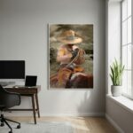Quadro Decorativo Boiadeiro Homem do Campo - 70x50cm