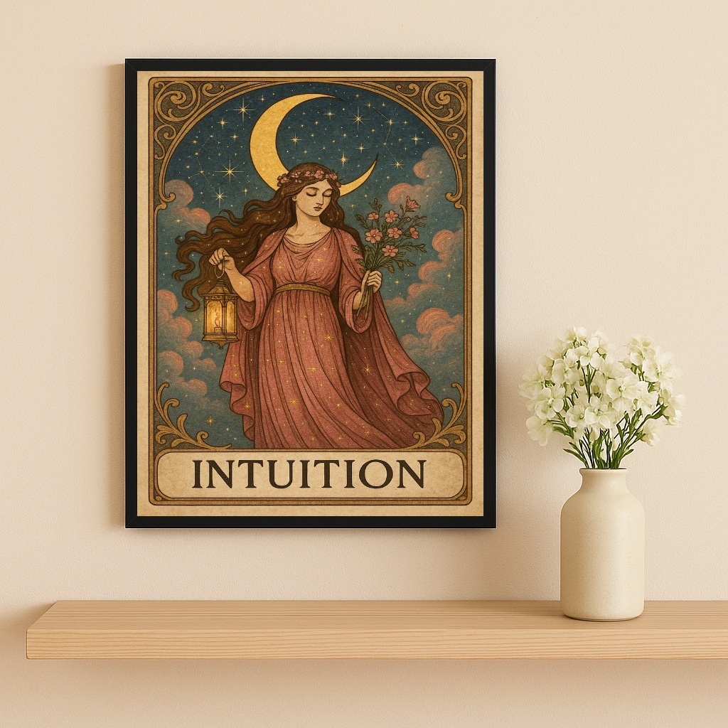 Quadro Decorativo Carta Tarot Intuição